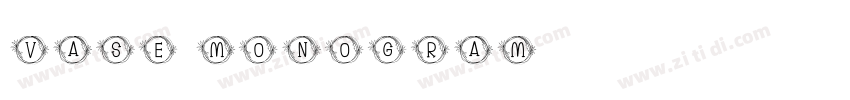 vase monogram字体转换
